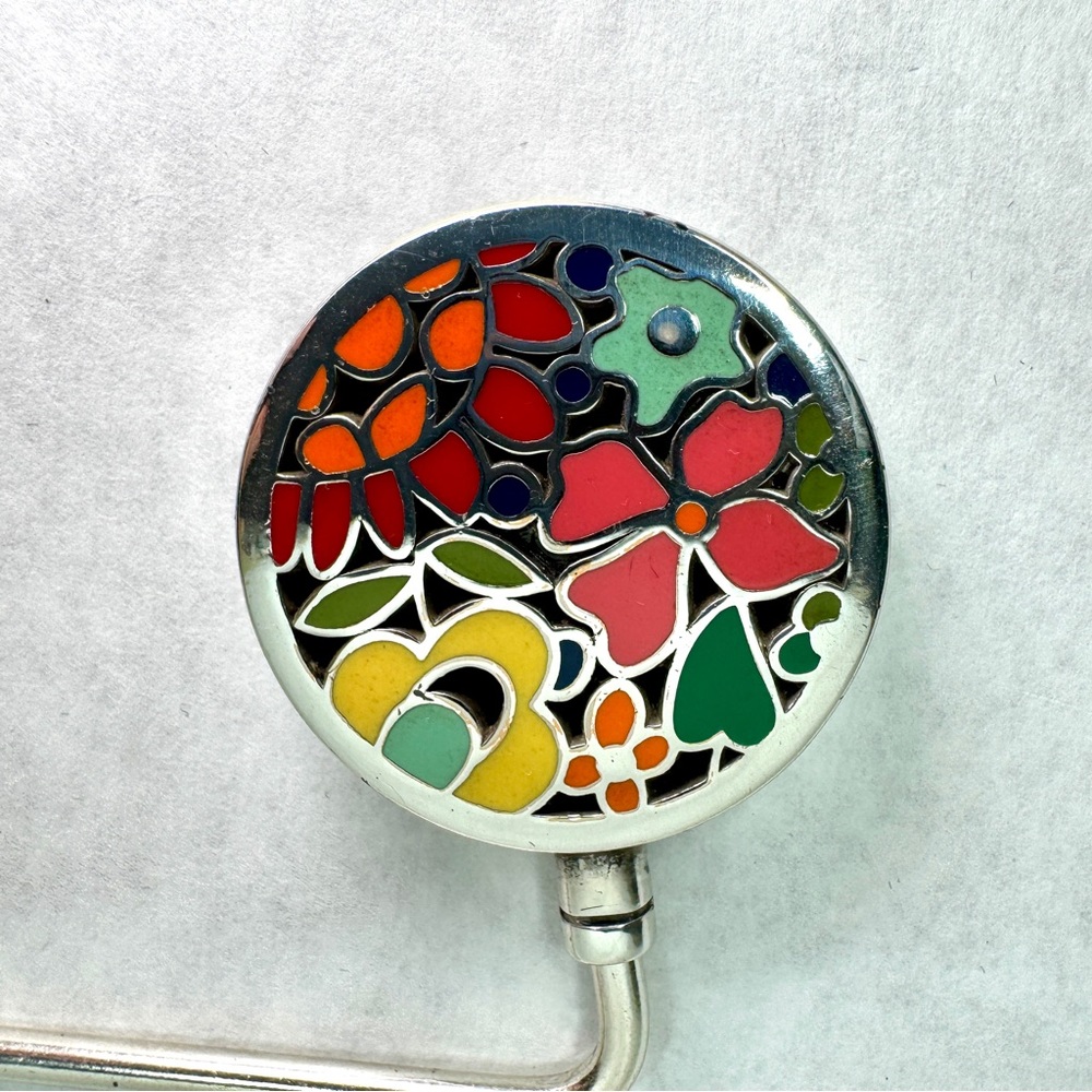 BRIGHTON Handbag Holder Hook - Colorful Enamel & Silver - Picture 3 of 8